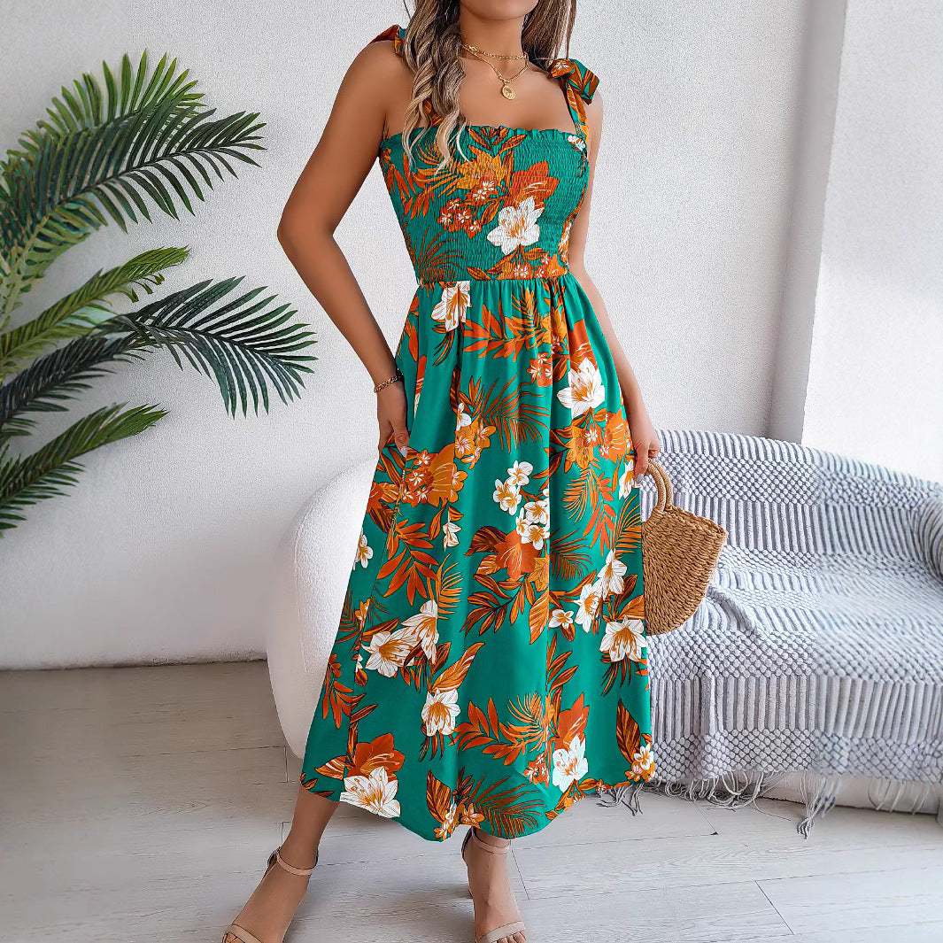 Trägerkleid Korsettstil Rückenfrei Strandkleid Urlaub Elegant Figurbetont