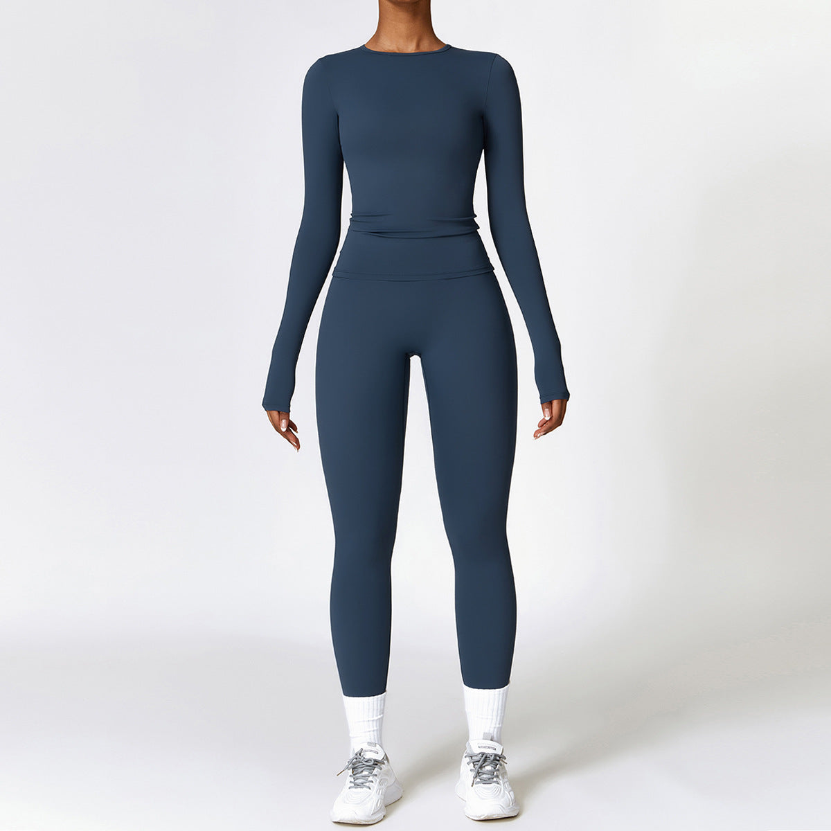 Fitness-Set Damen – Trainingsanzug mit High Waist Leggings
