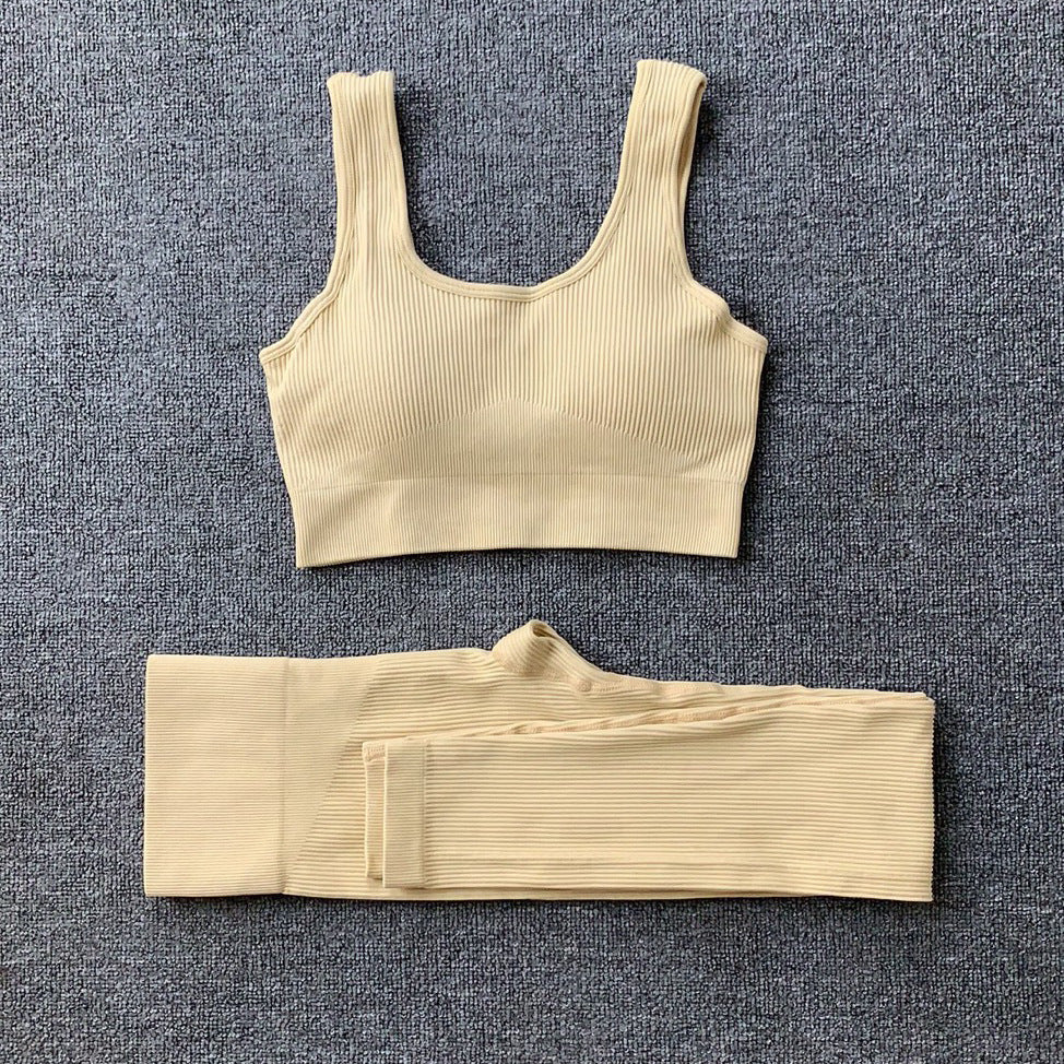 Nahtloses 2-teiliges Yoga-Set Damen