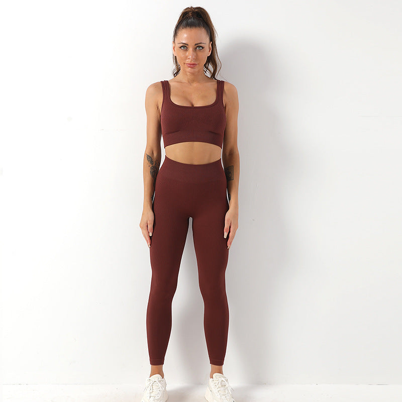 Nahtloses 2-teiliges Yoga-Set Damen