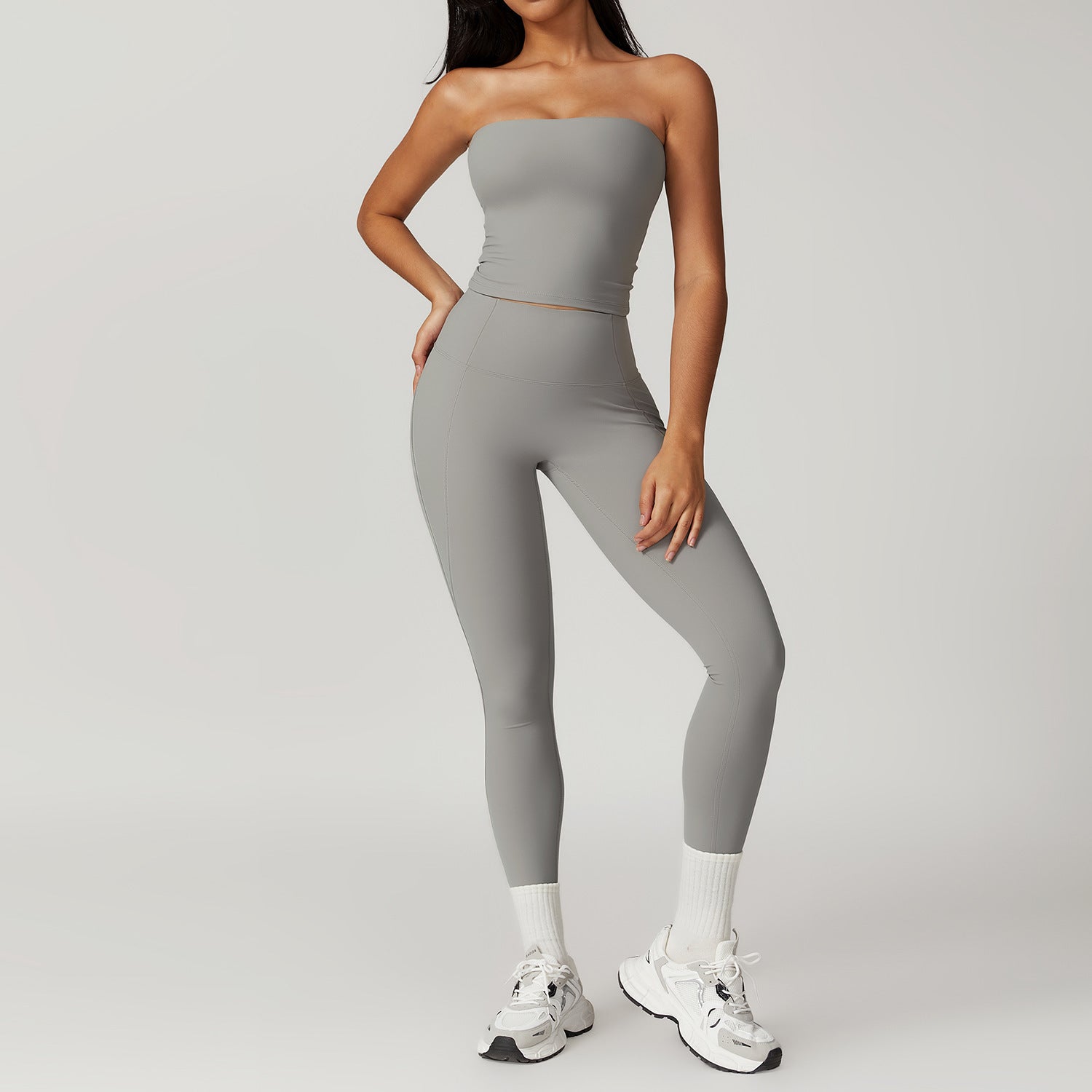 Sportset Damen – High Waist Yoga Leggings & Top