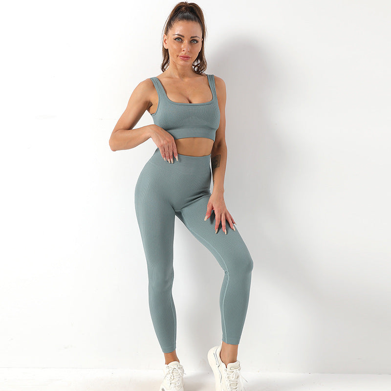 Nahtloses 2-teiliges Yoga-Set Damen