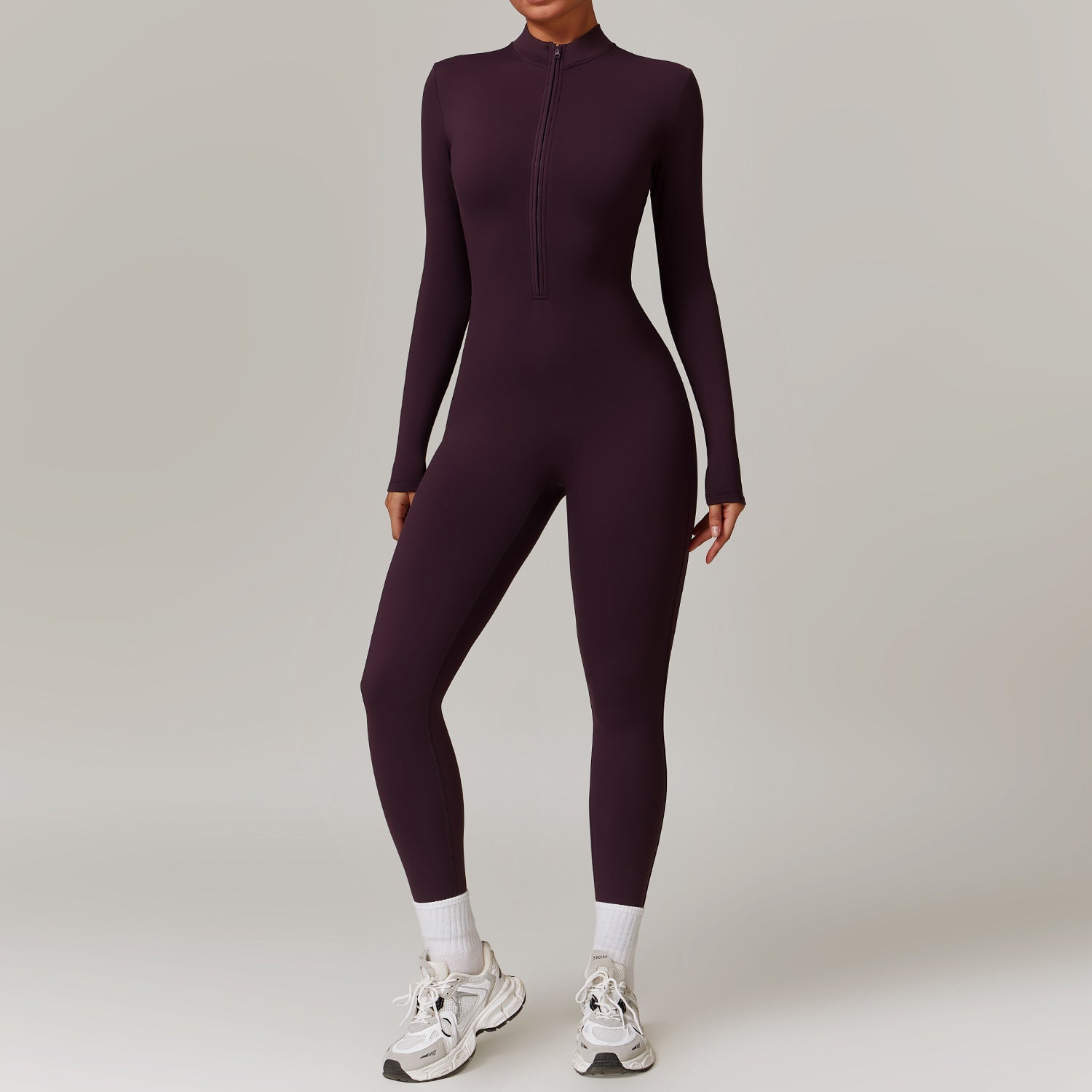 Langarm Fitness-Jumpsuit – Enganliegend & bequem