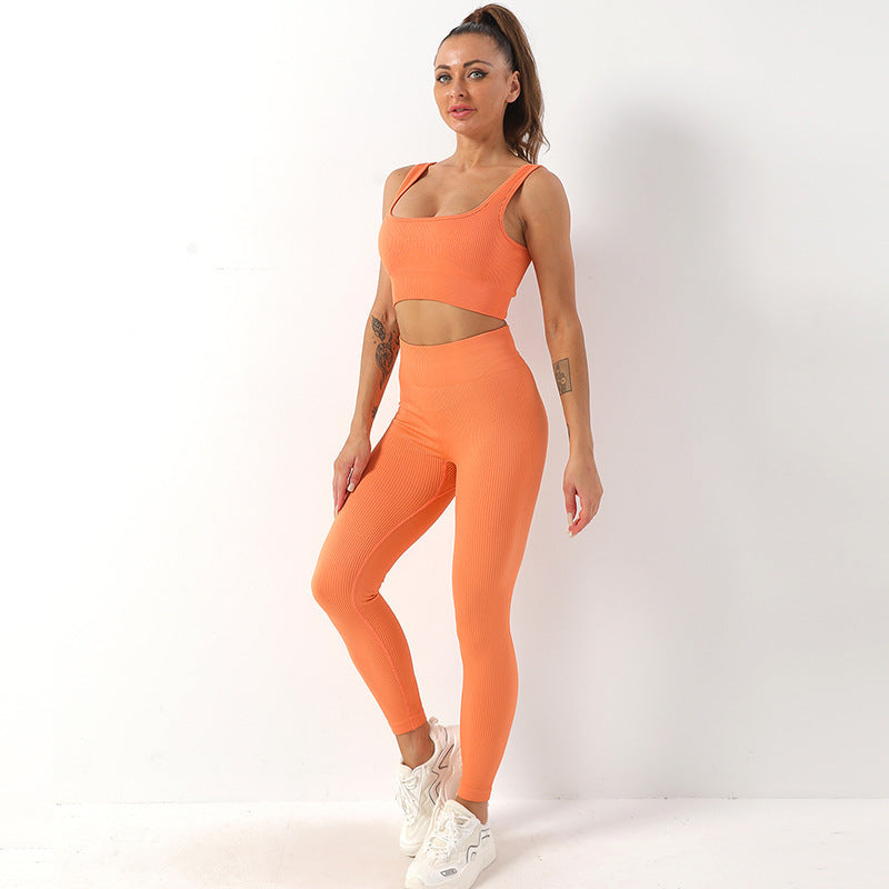 Nahtloses 2-teiliges Yoga-Set Damen