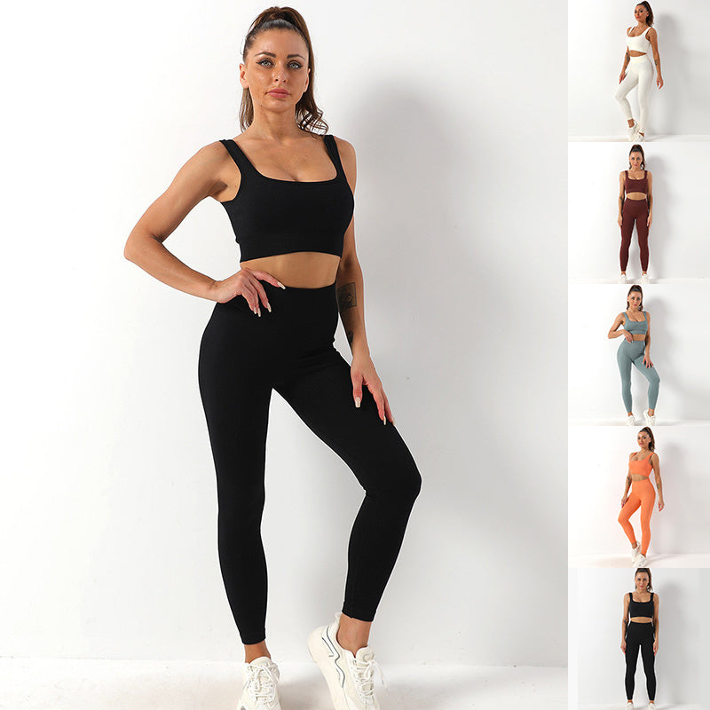 Nahtloses 2-teiliges Yoga-Set Damen