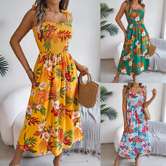Trägerkleid Korsettstil Rückenfrei Strandkleid Urlaub Elegant Figurbetont