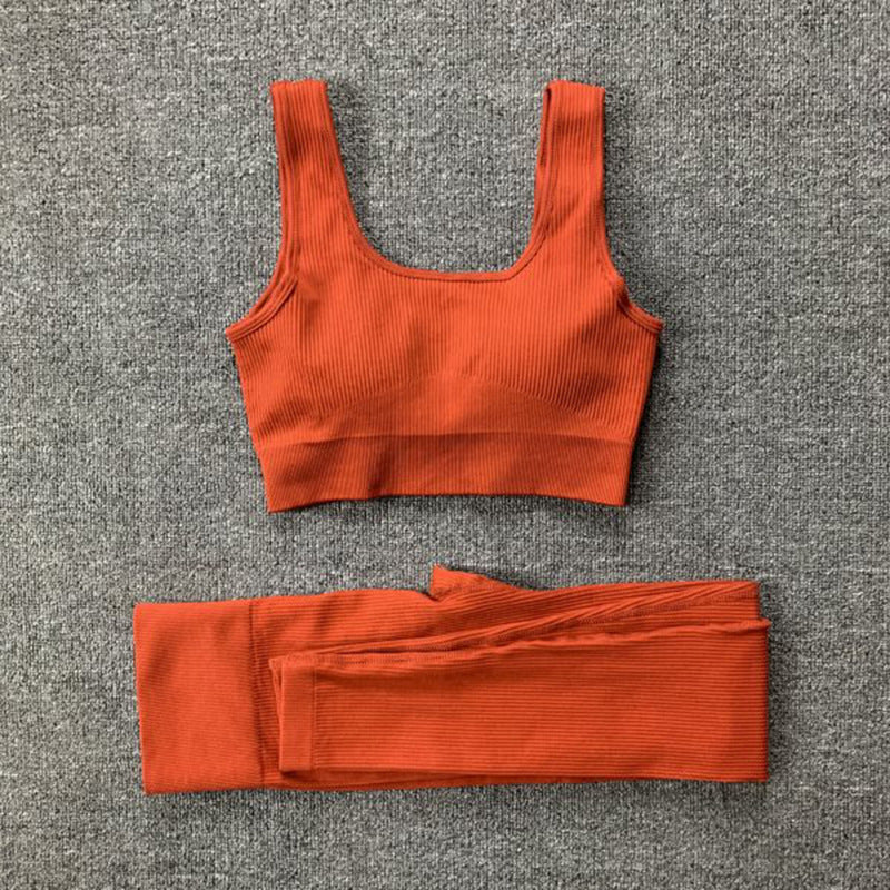 Nahtloses 2-teiliges Yoga-Set Damen