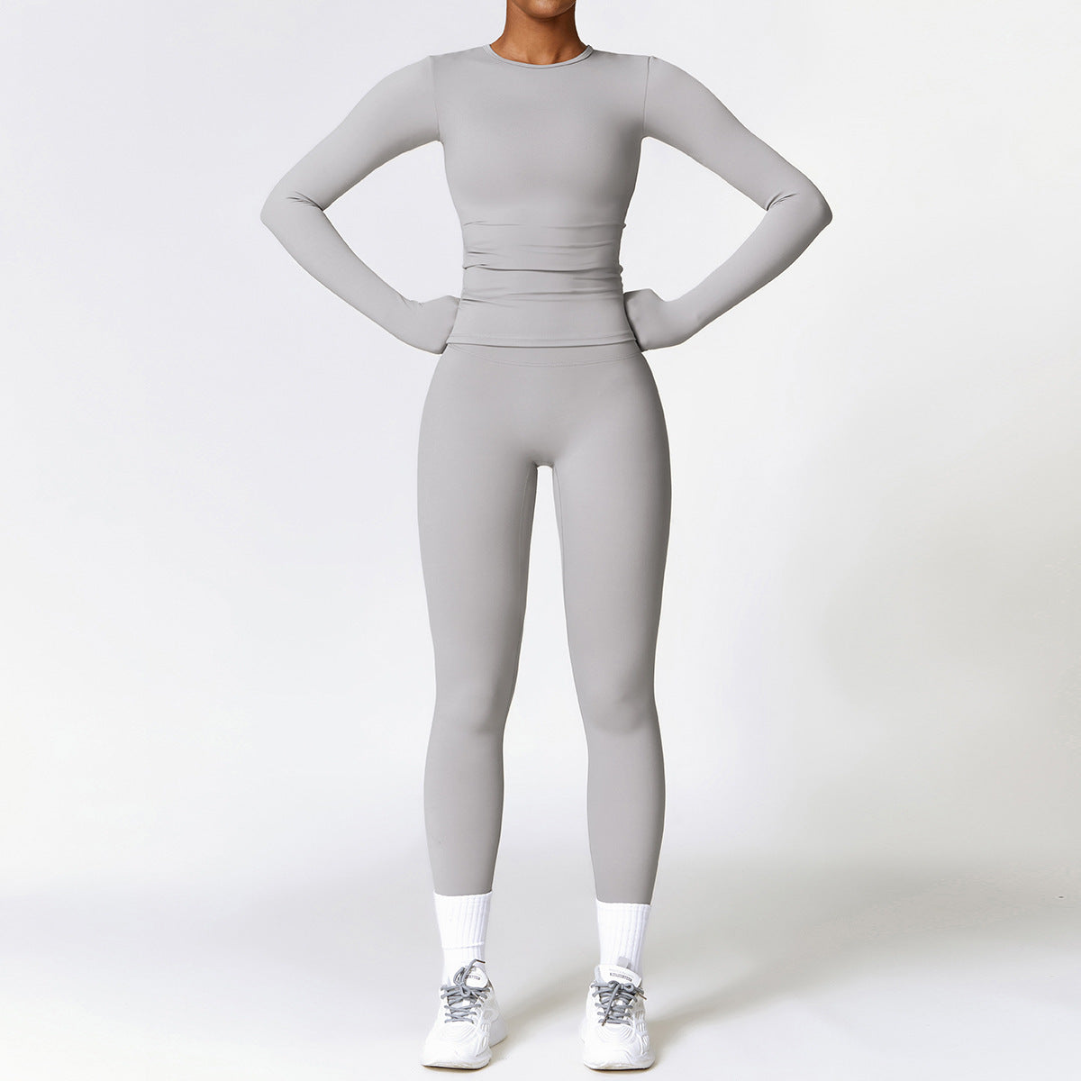 Fitness-Set Damen – Trainingsanzug mit High Waist Leggings