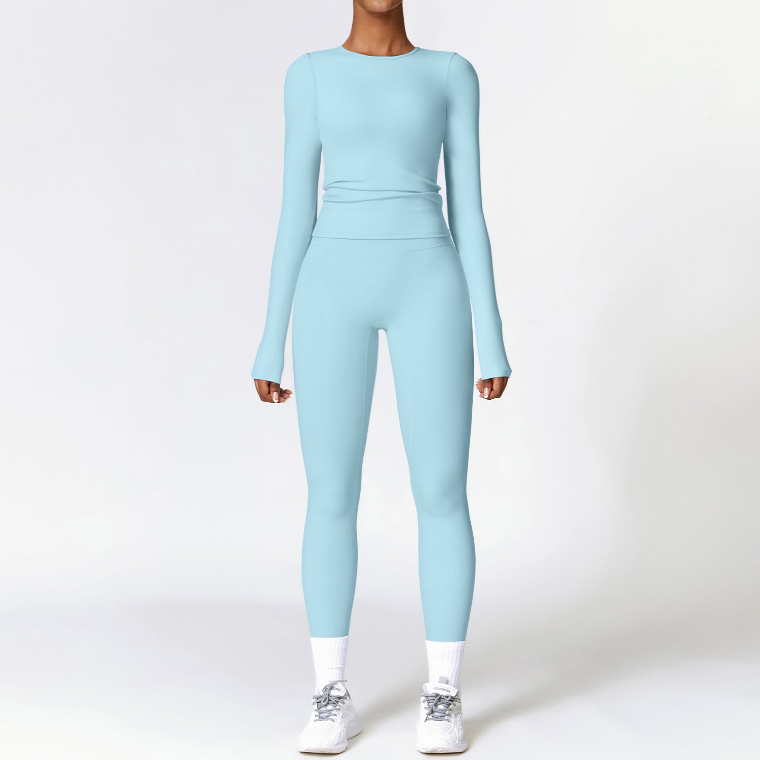 Fitness-Set Damen – Trainingsanzug mit High Waist Leggings