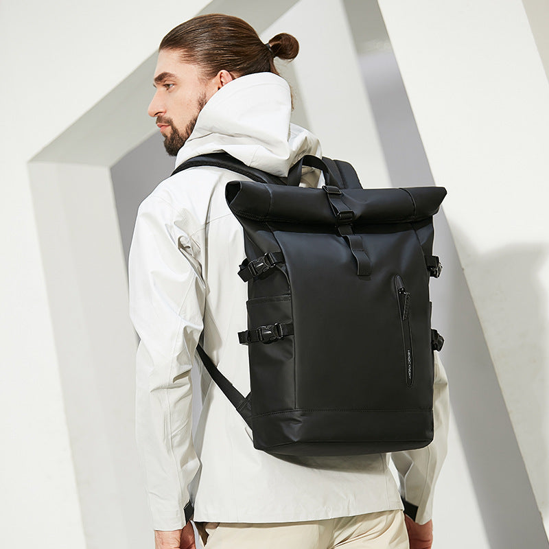Rolltop-Rucksack mit Laptopfach