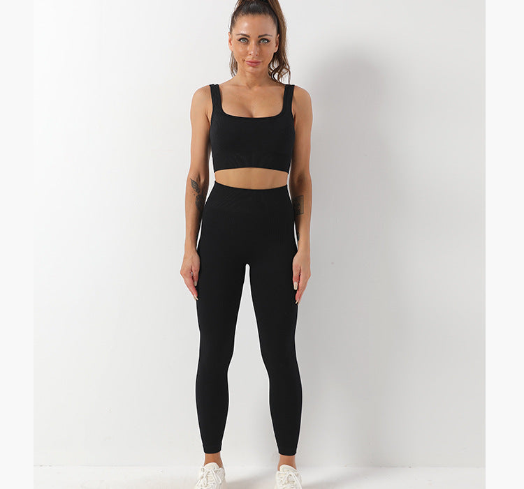 Nahtloses 2-teiliges Yoga-Set Damen