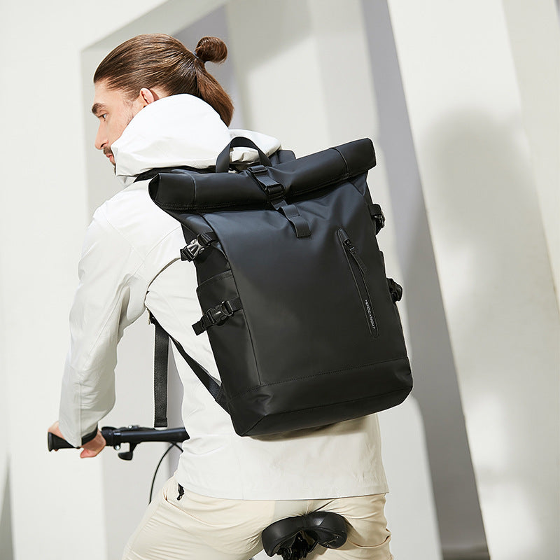 Rolltop-Rucksack mit Laptopfach