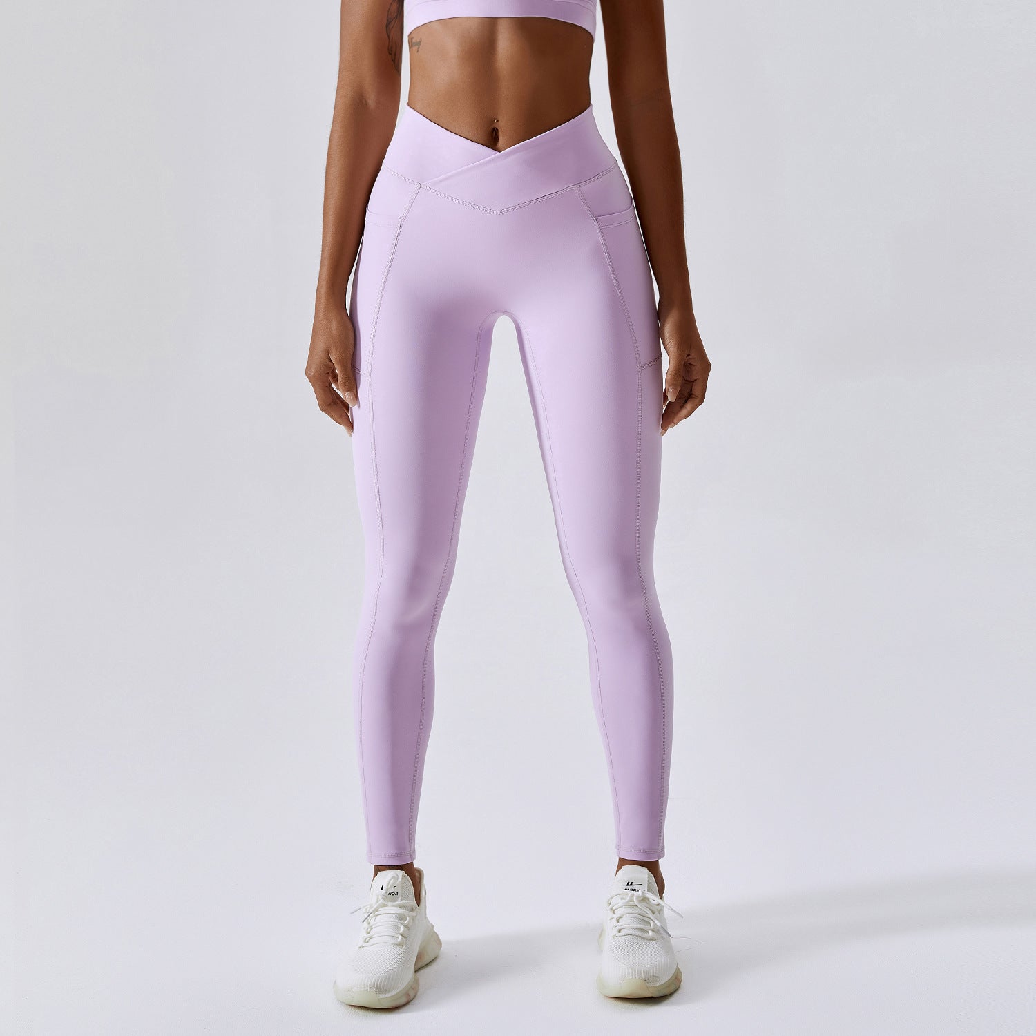 Push-Up Sportleggings mit Cross-Bund