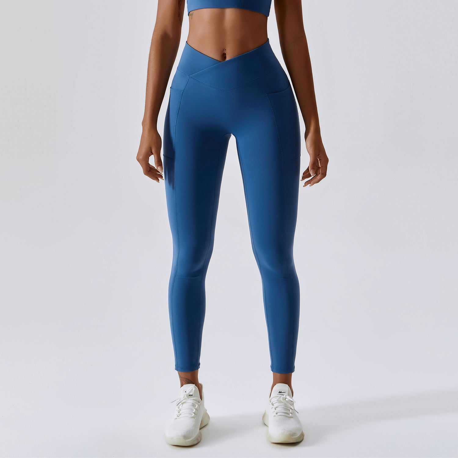 Push-Up Sportleggings mit Cross-Bund